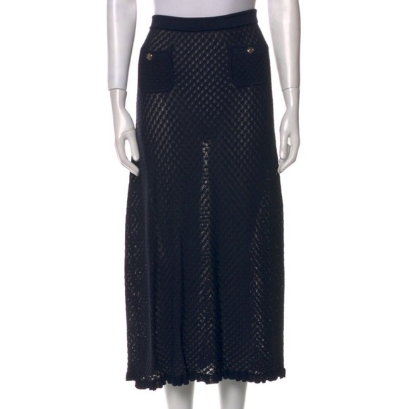 Sandro Dresses & Skirts - SANDRO Navy crochet skirt